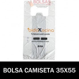 BOLSAS DE PLASTICO PERSONALIZADAS CAMISETA 35X55 6.000 UNIDADES