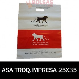 BOLSAS DE PLASTICO ASA TROQUELADA IMPRESAS 25x35