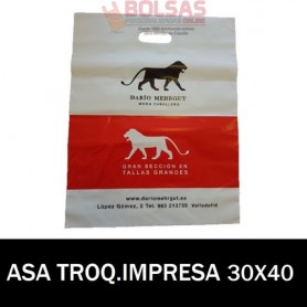 BOLSAS DE PLASTICO ASA TROQUELADA IMPRESAS 30X40