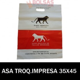 BOLSAS DE PLASTICO ASA TROQUELADA IMPRESAS 35X45