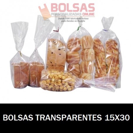 BOLSAS TRANSPARENTES 15X30